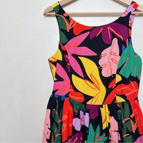 Gorman Womens 10 Floral Sleeveless Fit and Flare Frondsense Dress - Picture 5 of 16